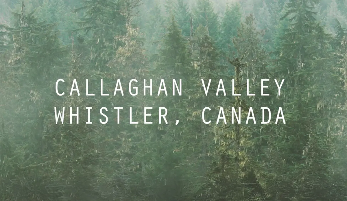 a title screen for a video showcasing electric bike tours in the callaghan valley