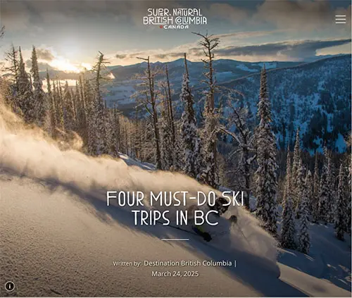 a cover image for the must do ski trips in bc article